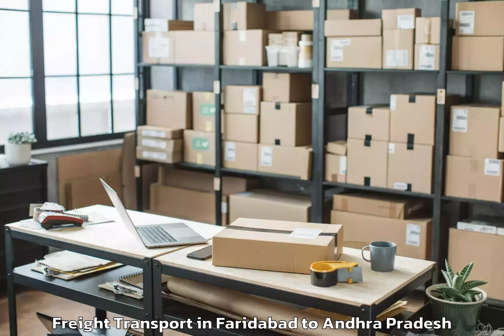 Affordable Faridabad to Bellamkonda Freight Transport